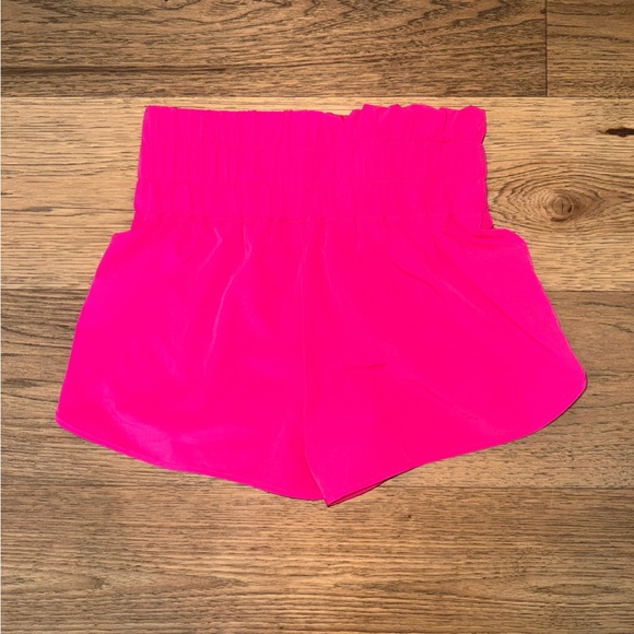 Hot Pink, high waisted shorts. Size small - Picture 2 of 3